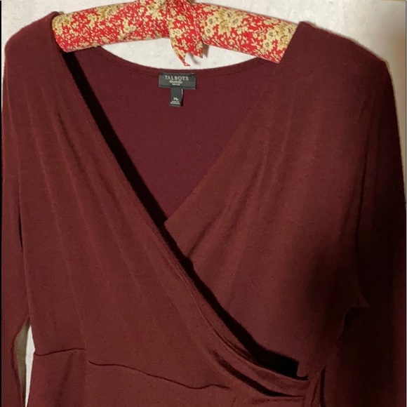 Talbots; Cranberry Red midi dress; Mp - Picture 3 of 8